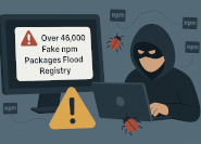 Ameaça maliciosa, dezenas de milhares de pacotes npm falsos