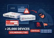 Mais de 25 mil dispositivos FortiCloud SSO vulneráveis a ataques remotos